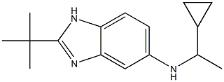 2-tert-butyl-N-(1-cyclopropylethyl)-1H-1,3-benzodiazol-5-amine 结构式
