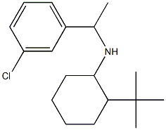 2-tert-butyl-N-[1-(3-chlorophenyl)ethyl]cyclohexan-1-amine Structure
