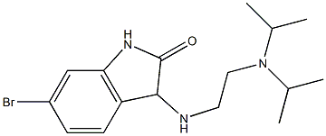 3-({2-[bis(propan-2-yl)amino]ethyl}amino)-6-bromo-2,3-dihydro-1H-indol-2-one Structure
