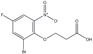 3-(2-bromo-4-fluoro-6-nitrophenoxy)propanoic acid Struktur