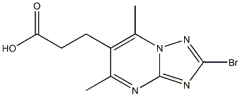 3-(2-bromo-5,7-dimethyl[1,2,4]triazolo[1,5-a]pyrimidin-6-yl)propanoic acid Structure