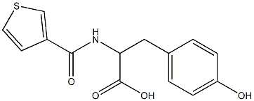 3-(4-hydroxyphenyl)-2-[(thien-3-ylcarbonyl)amino]propanoic acid Structure