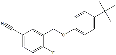 3-(4-tert-butylphenoxymethyl)-4-fluorobenzonitrile Structure