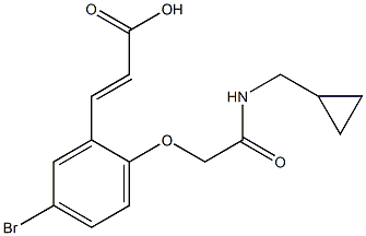 3-(5-bromo-2-{[(cyclopropylmethyl)carbamoyl]methoxy}phenyl)prop-2-enoic acid Structure