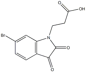 3-(6-bromo-2,3-dioxo-2,3-dihydro-1H-indol-1-yl)propanoic acid Structure