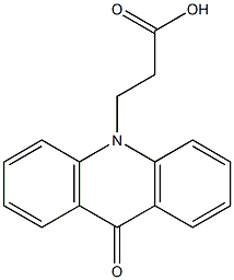 3-(9-oxo-9,10-dihydroacridin-10-yl)propanoic acid 化学構造式