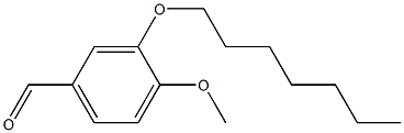 3-(heptyloxy)-4-methoxybenzaldehyde,,结构式