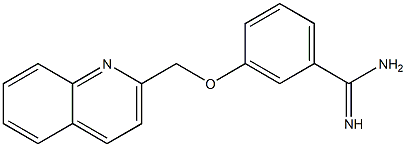3-(quinolin-2-ylmethoxy)benzene-1-carboximidamide Struktur
