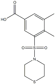 3,4-dimethyl-5-(thiomorpholine-4-sulfonyl)benzoic acid