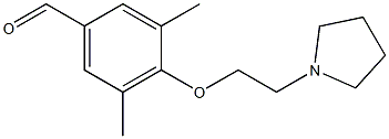 3,5-dimethyl-4-[2-(pyrrolidin-1-yl)ethoxy]benzaldehyde,,结构式