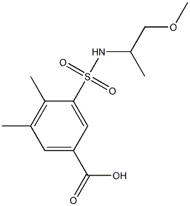  3-[(1-methoxypropan-2-yl)sulfamoyl]-4,5-dimethylbenzoic acid