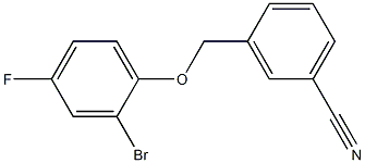 3-[(2-bromo-4-fluorophenoxy)methyl]benzonitrile Structure