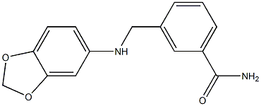 3-[(2H-1,3-benzodioxol-5-ylamino)methyl]benzamide Struktur