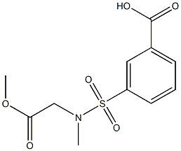 3-[(2-methoxy-2-oxoethyl)(methyl)sulfamoyl]benzoic acid Structure