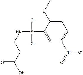 3-[(2-methoxy-5-nitrobenzene)sulfonamido]propanoic acid Structure