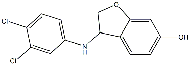 3-[(3,4-dichlorophenyl)amino]-2,3-dihydro-1-benzofuran-6-ol Struktur