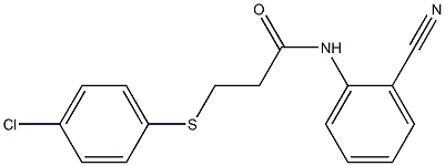  3-[(4-chlorophenyl)sulfanyl]-N-(2-cyanophenyl)propanamide
