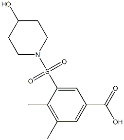  3-[(4-hydroxypiperidine-1-)sulfonyl]-4,5-dimethylbenzoic acid