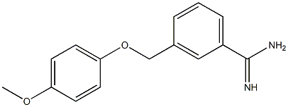 3-[(4-methoxyphenoxy)methyl]benzenecarboximidamide Struktur