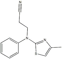  3-[(4-methyl-1,3-thiazol-2-yl)(phenyl)amino]propanenitrile