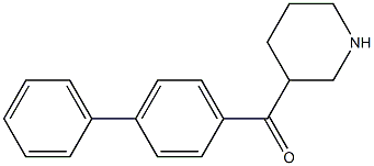 3-[(4-phenylphenyl)carbonyl]piperidine,,结构式