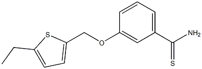 3-[(5-ethylthiophen-2-yl)methoxy]benzene-1-carbothioamide,,结构式