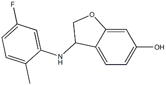 3-[(5-fluoro-2-methylphenyl)amino]-2,3-dihydro-1-benzofuran-6-ol,,结构式