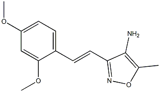 3-[(E)-2-(2,4-dimethoxyphenyl)vinyl]-5-methylisoxazol-4-amine Struktur