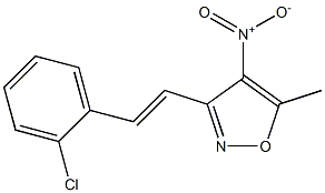 3-[(E)-2-(2-chlorophenyl)vinyl]-5-methyl-4-nitroisoxazole Structure