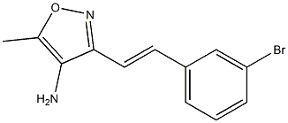3-[(E)-2-(3-bromophenyl)vinyl]-5-methylisoxazol-4-amine 化学構造式