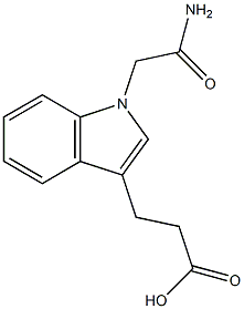 3-[1-(carbamoylmethyl)-1H-indol-3-yl]propanoic acid Struktur