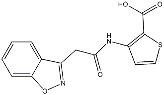 3-[2-(1,2-benzoxazol-3-yl)acetamido]thiophene-2-carboxylic acid Struktur