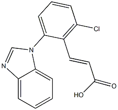 3-[2-(1H-1,3-benzodiazol-1-yl)-6-chlorophenyl]prop-2-enoic acid 结构式