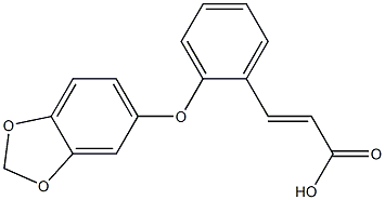 3-[2-(2H-1,3-benzodioxol-5-yloxy)phenyl]prop-2-enoic acid Struktur