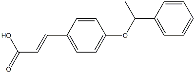 3-[4-(1-phenylethoxy)phenyl]prop-2-enoic acid 化学構造式