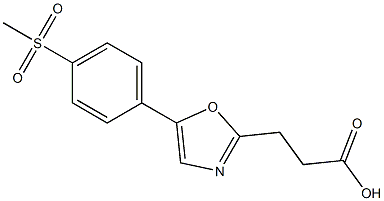 3-[5-(4-methanesulfonylphenyl)-1,3-oxazol-2-yl]propanoic acid Structure