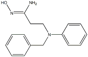 3-[benzyl(phenyl)amino]-N'-hydroxypropanimidamide,,结构式