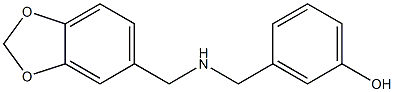 3-{[(2H-1,3-benzodioxol-5-ylmethyl)amino]methyl}phenol Structure