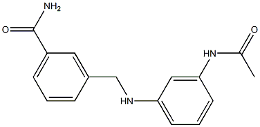 3-{[(3-acetamidophenyl)amino]methyl}benzamide Structure