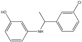 3-{[1-(3-chlorophenyl)ethyl]amino}phenol Struktur