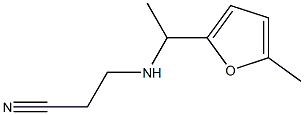 3-{[1-(5-methylfuran-2-yl)ethyl]amino}propanenitrile Structure