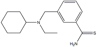 3-{[cyclohexyl(ethyl)amino]methyl}benzene-1-carbothioamide Structure