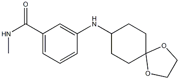 3-{1,4-dioxaspiro[4.5]decan-8-ylamino}-N-methylbenzamide 结构式