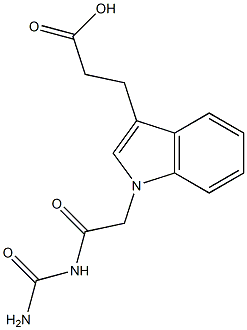 3-{1-[2-(carbamoylamino)-2-oxoethyl]-1H-indol-3-yl}propanoic acid,,结构式