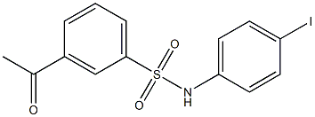 3-acetyl-N-(4-iodophenyl)benzene-1-sulfonamide
