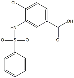 3-benzenesulfonamido-4-chlorobenzoic acid Struktur