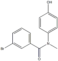 3-bromo-N-(4-hydroxyphenyl)-N-methylbenzamide Structure
