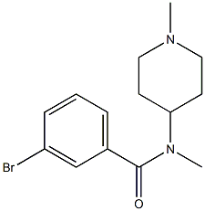 3-bromo-N-methyl-N-(1-methylpiperidin-4-yl)benzamide Structure