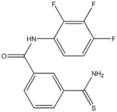 3-carbamothioyl-N-(2,3,4-trifluorophenyl)benzamide Struktur