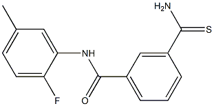 3-carbamothioyl-N-(2-fluoro-5-methylphenyl)benzamide Structure